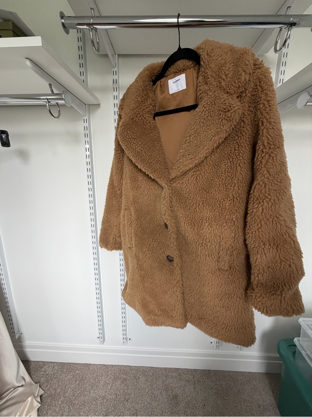 Old Navy Camel Teddy Faux-Shearling Jacket